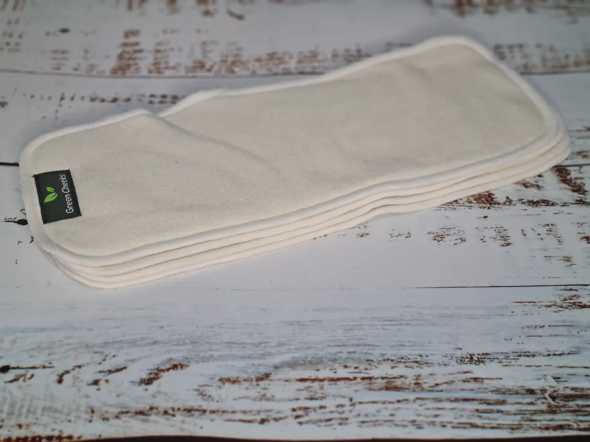 Super Absorbent Triple Layer Hemp Inserts - One piece Cloth Nappy Booster
