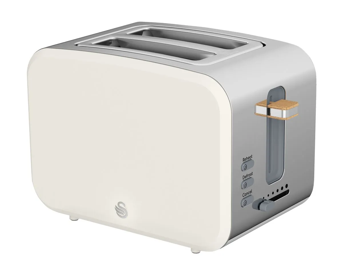 Swan Nordic White 2 Slice Electronic Toaster SNT2W