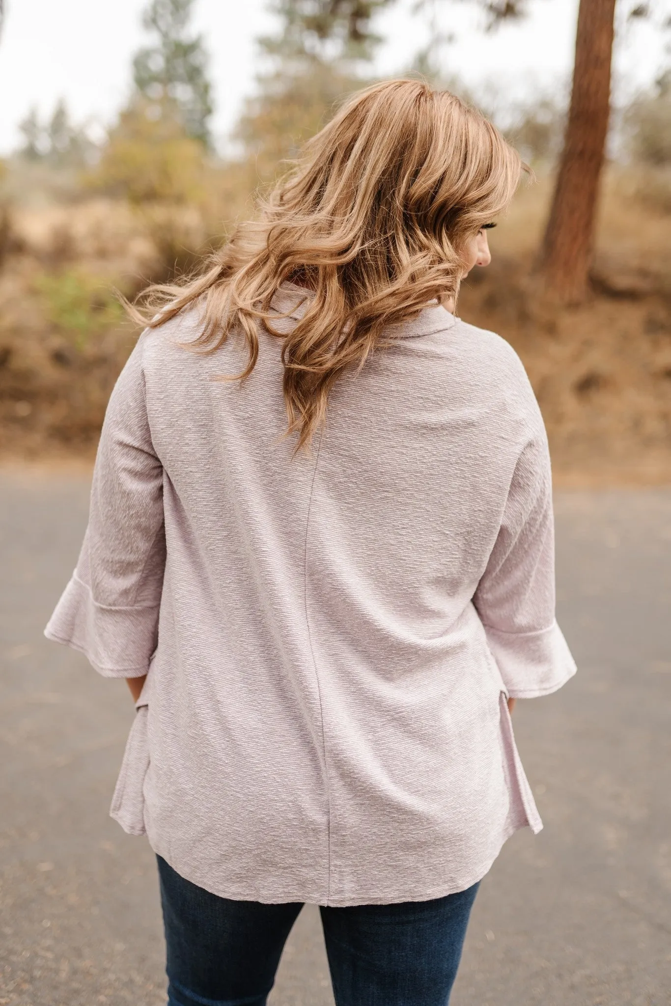 Sweetness And Light Ruffle Top In Soft Lavender