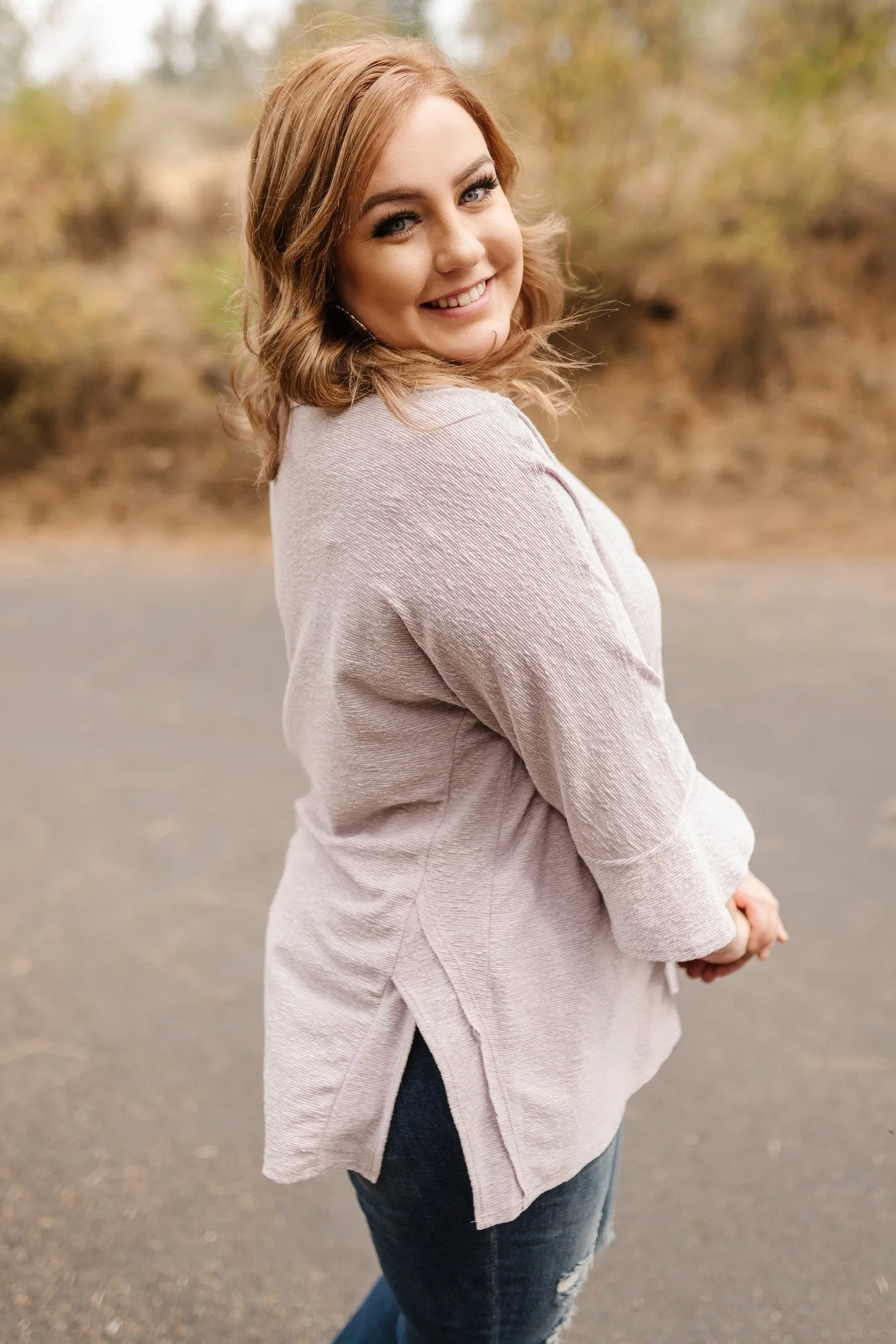 Sweetness And Light Ruffle Top In Soft Lavender