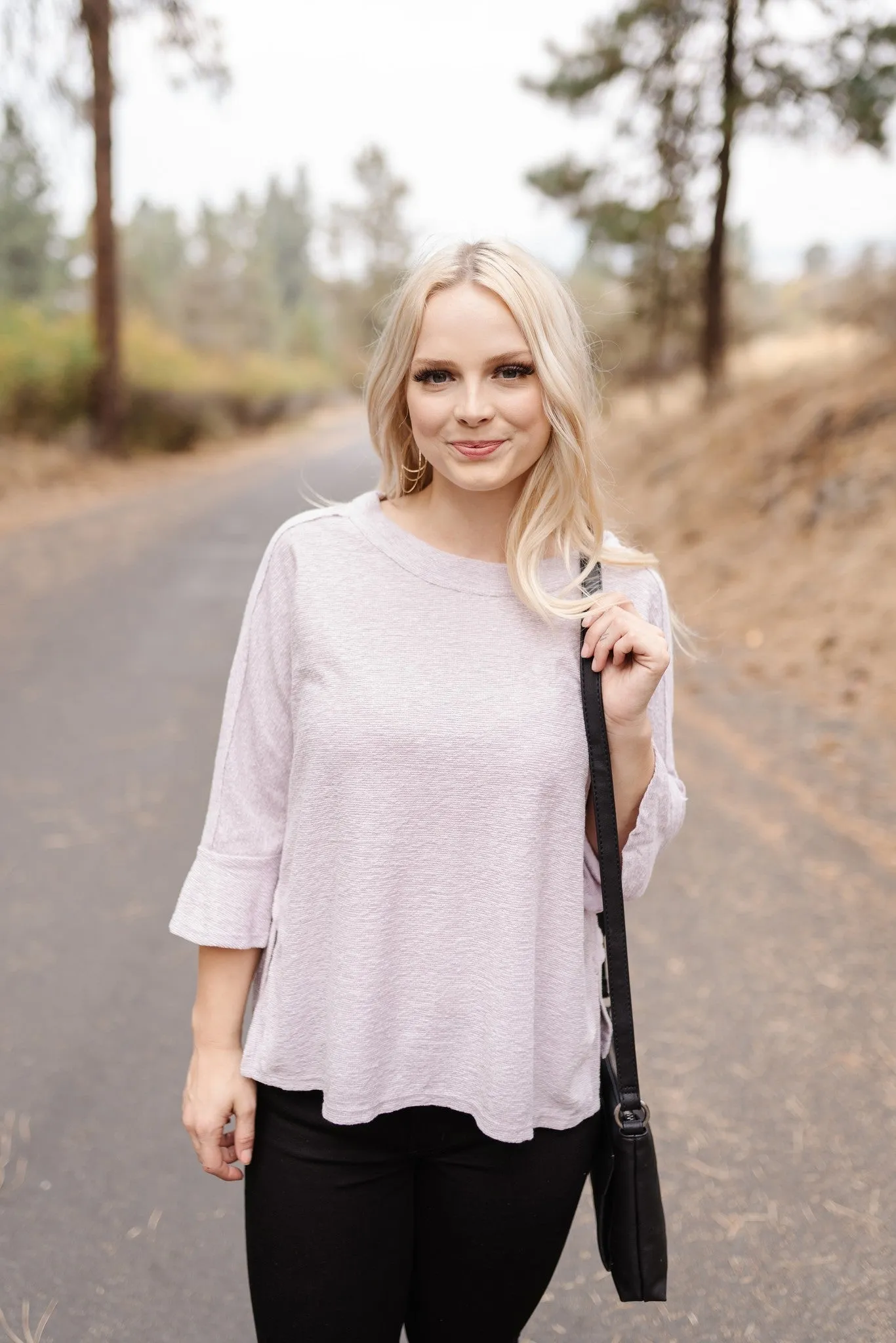 Sweetness And Light Ruffle Top In Soft Lavender