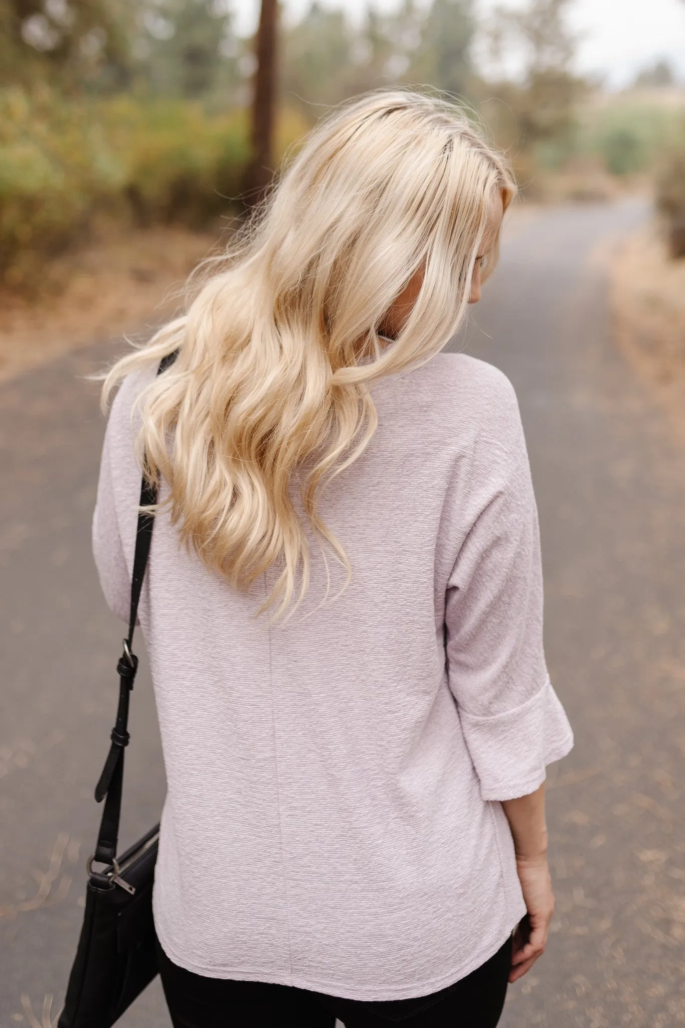 Sweetness And Light Ruffle Top In Soft Lavender