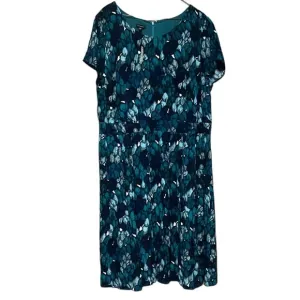 Talbots Short Sleeves Pleated Dress