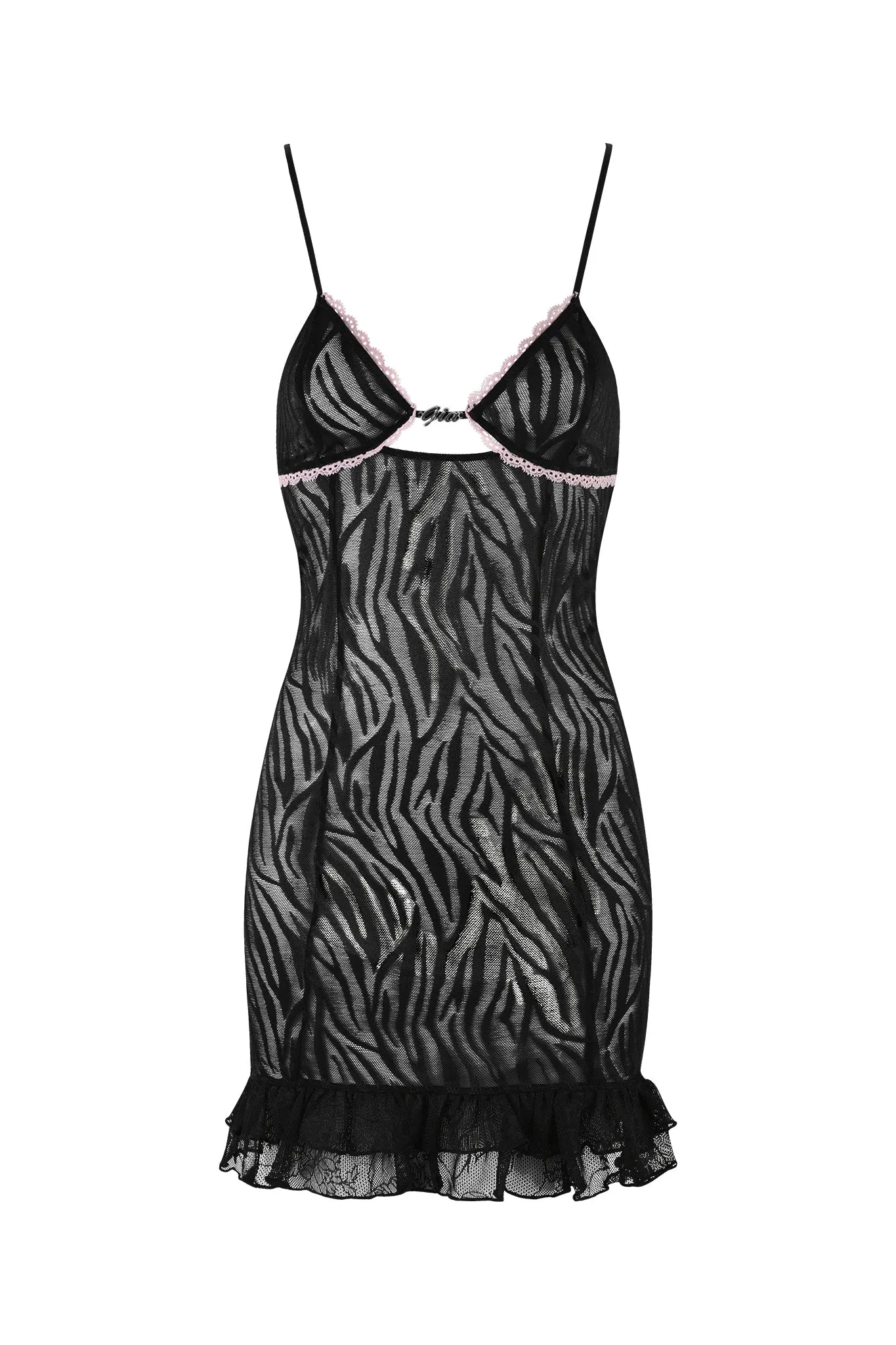 TARAJI SLIP DRESS - BLACK : ZEBRA