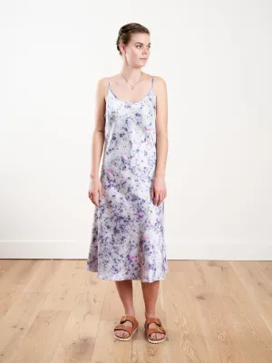 tea length slip - purple carnation