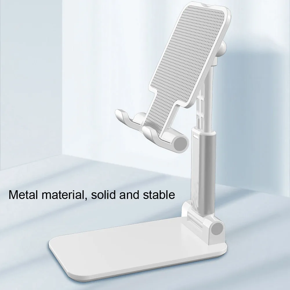 Telescopic Folding Mobile Phone Bracket Aluminum Alloy Flat Universal Tablet Desktop Stand black