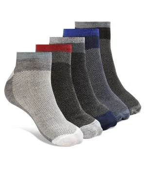 Texlon Men Low Ankle Sneaker Length Top net Spandex Casual Socks Pack of 5