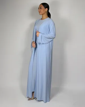 The Baby Blue Midnight Willow Abaya