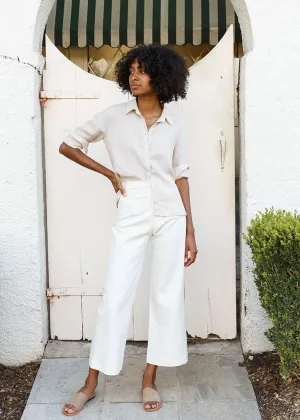 The Faye Pant in Ivory