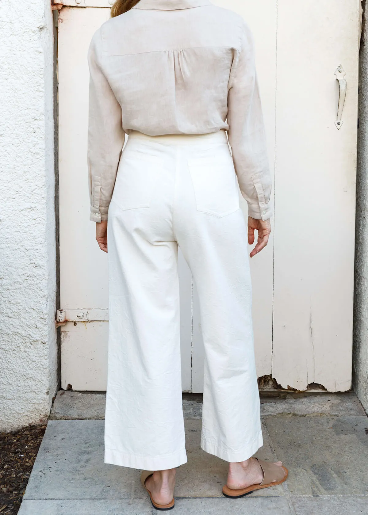 The Faye Pant in Ivory