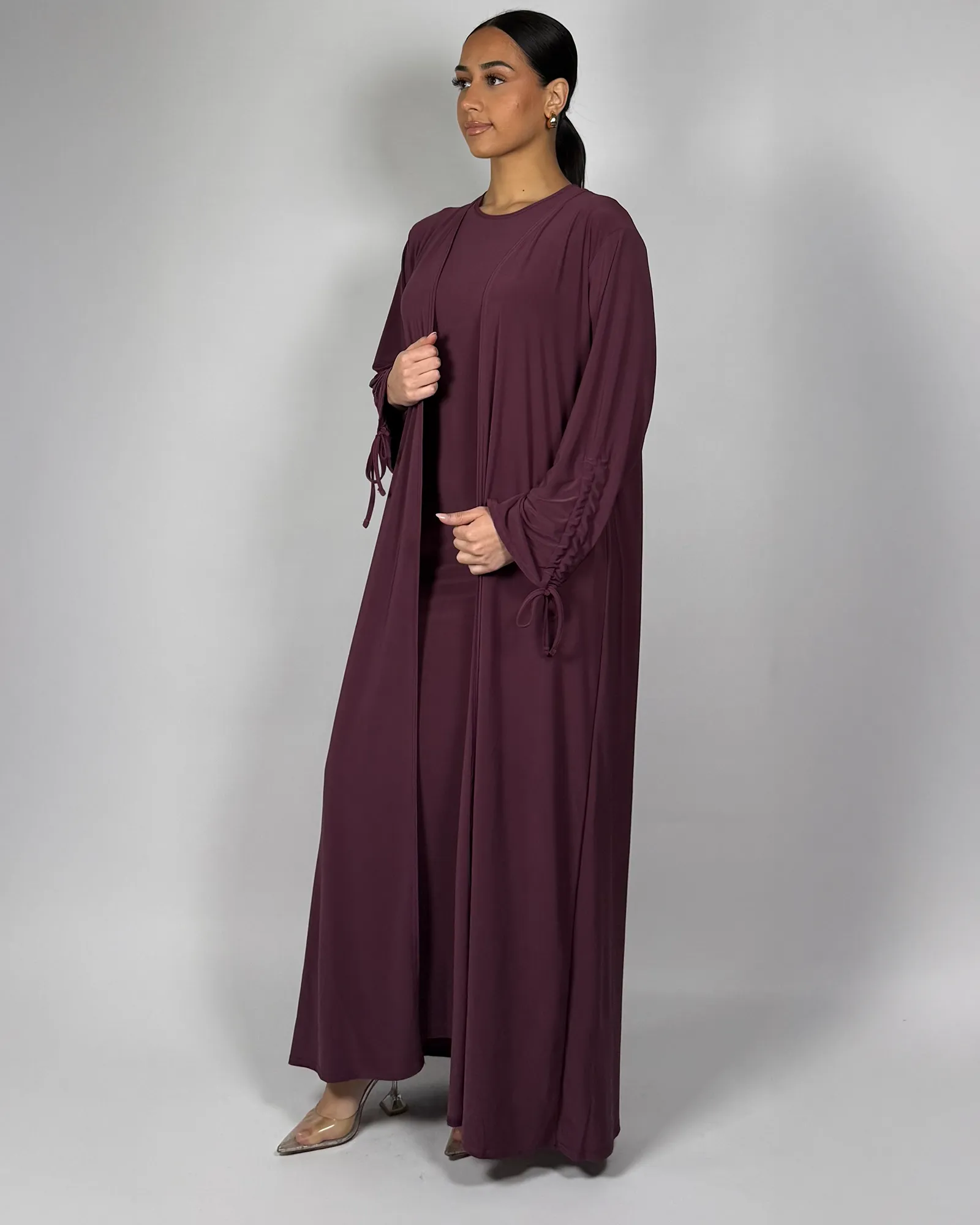 The Plum Midnight Willow Abaya