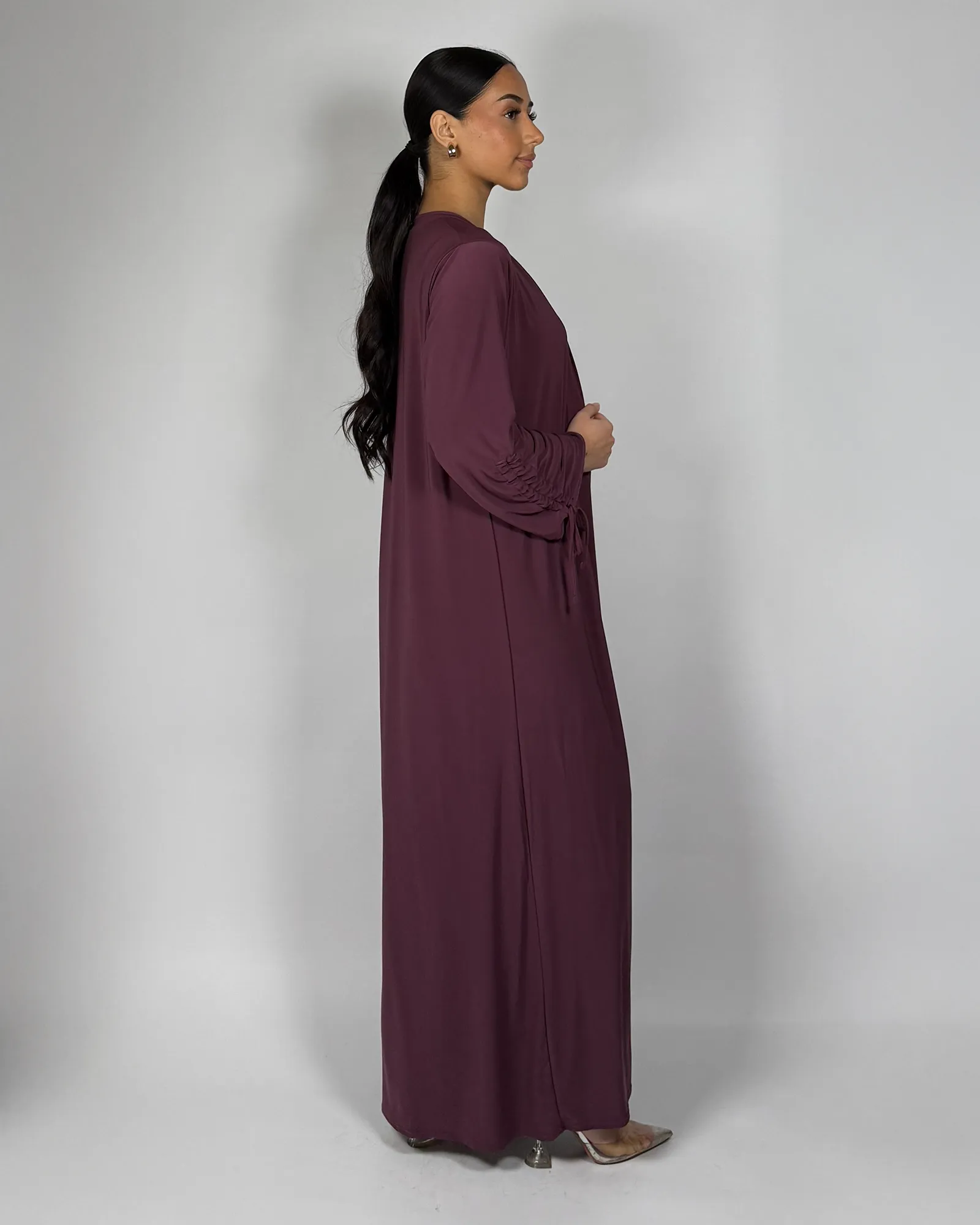 The Plum Midnight Willow Abaya