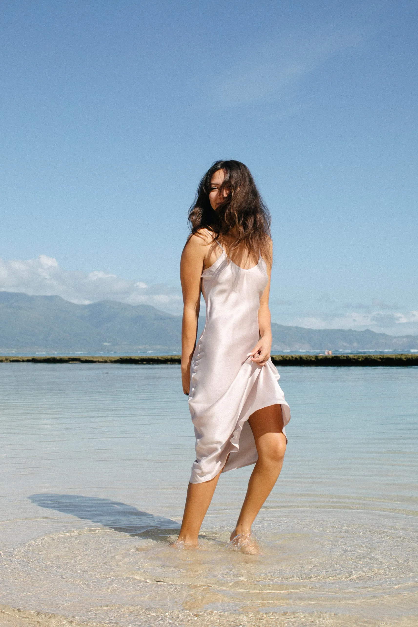The Prairie Sundrop Slip Dress in Natural