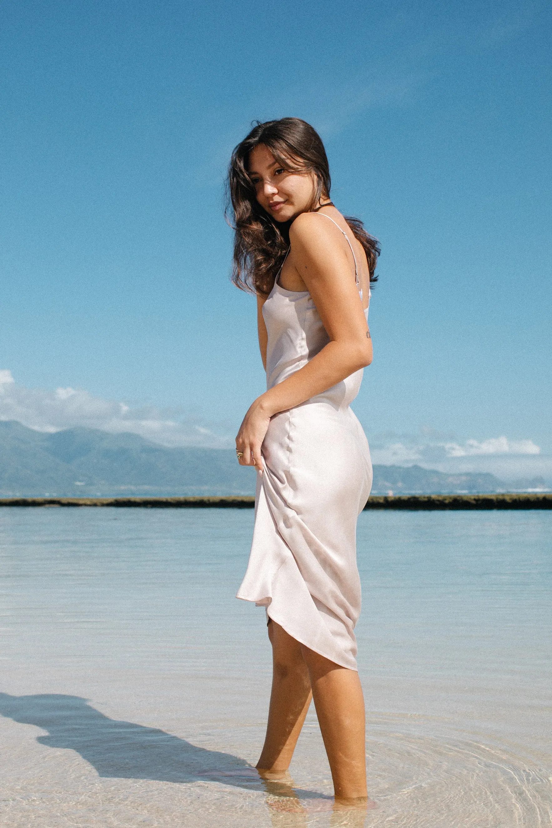 The Prairie Sundrop Slip Dress in Natural