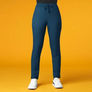 Thrive 5222 Cargo Straight Slim Leg Scrub Pants Caribbean Blue