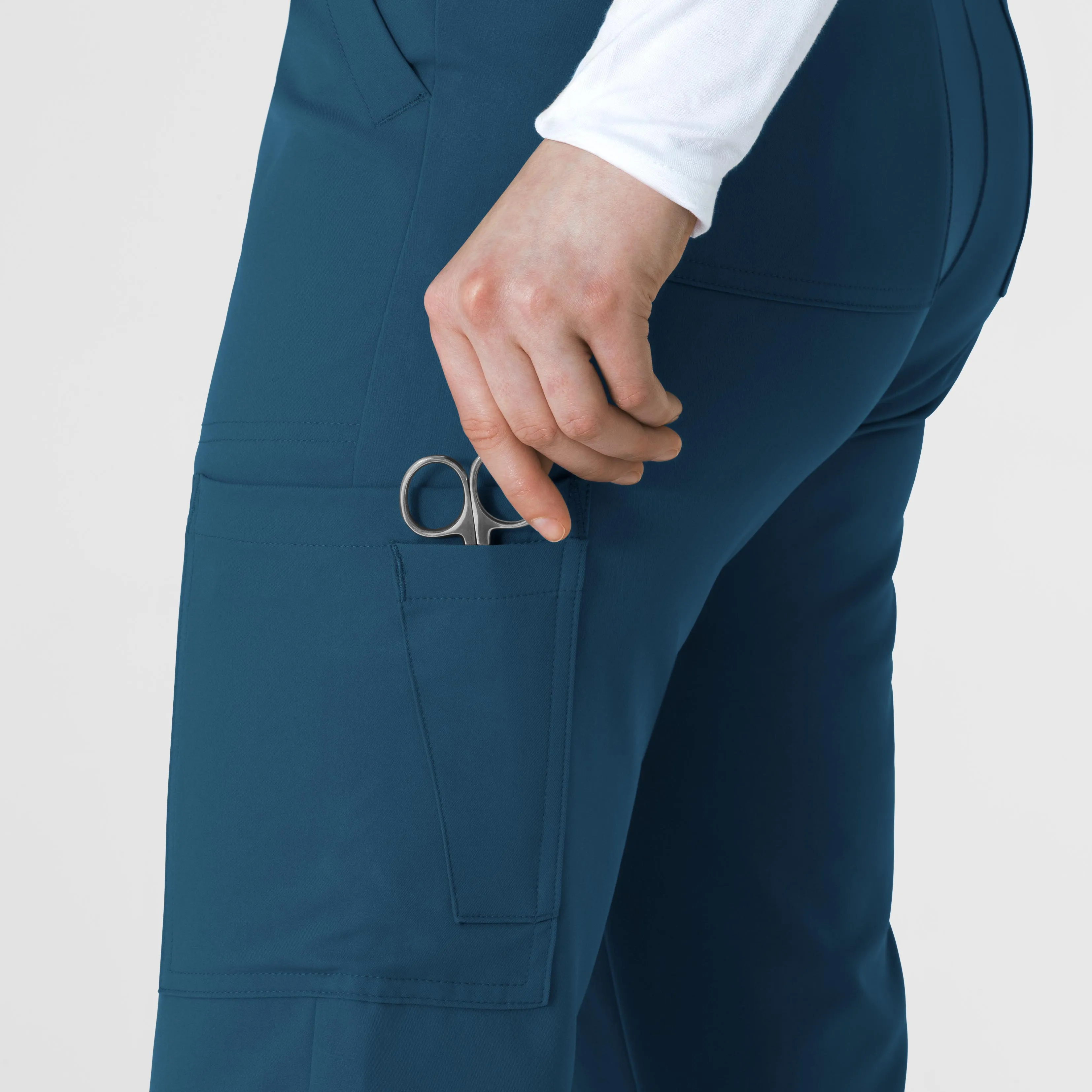 Thrive 5222 Cargo Straight Slim Leg Scrub Pants Caribbean Blue