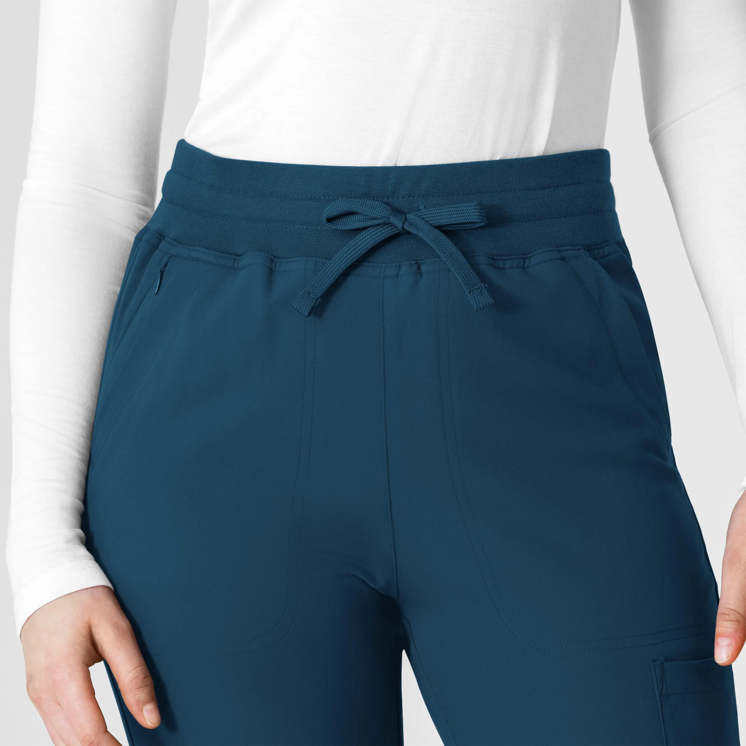 Thrive 5222 Cargo Straight Slim Leg Scrub Pants Caribbean Blue