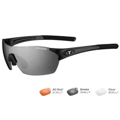 Tifosi Brixen Gloss Black Sunglasses - Smoke/AC Red&trade;/Clear