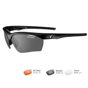Tifosi Vero Gloss Black Sunglasses - Smoke/AC Red&trade;/Clear