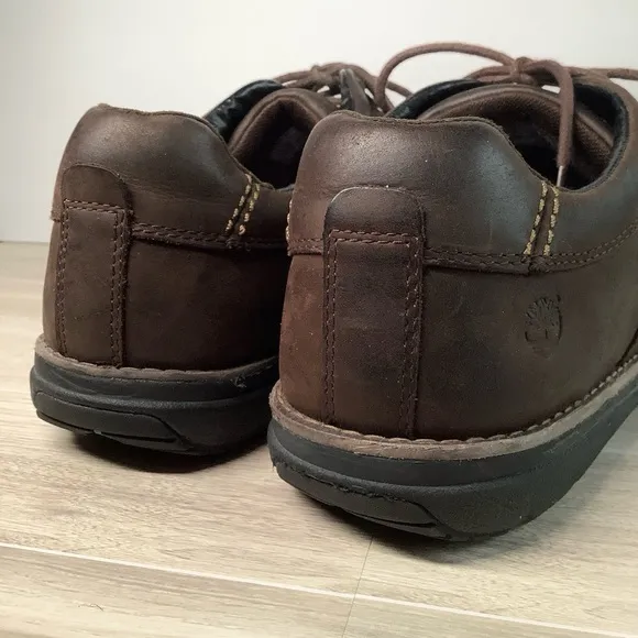 TIMBERLAND Men Leather Anti-Fatigue Shoe Brown Lace-up Oxford Casual Work Travel