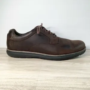 TIMBERLAND Men Leather Anti-Fatigue Shoe Brown Lace-up Oxford Casual Work Travel