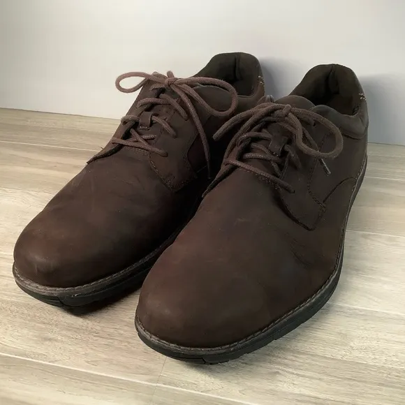 TIMBERLAND Men Leather Anti-Fatigue Shoe Brown Lace-up Oxford Casual Work Travel