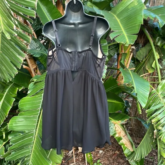 Torrid lace and sheer mesh, underwire, baby doll or slip