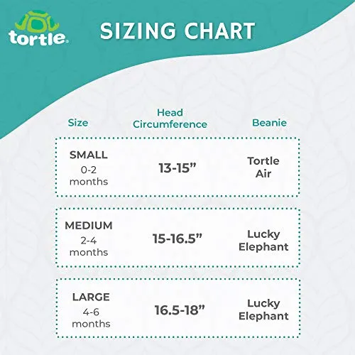 TORTLE Repositioning Beanie,  Adjustable Head Support Prevents Flat Head, FDA Cleared, Neck Positioner (Lucky Elephant)