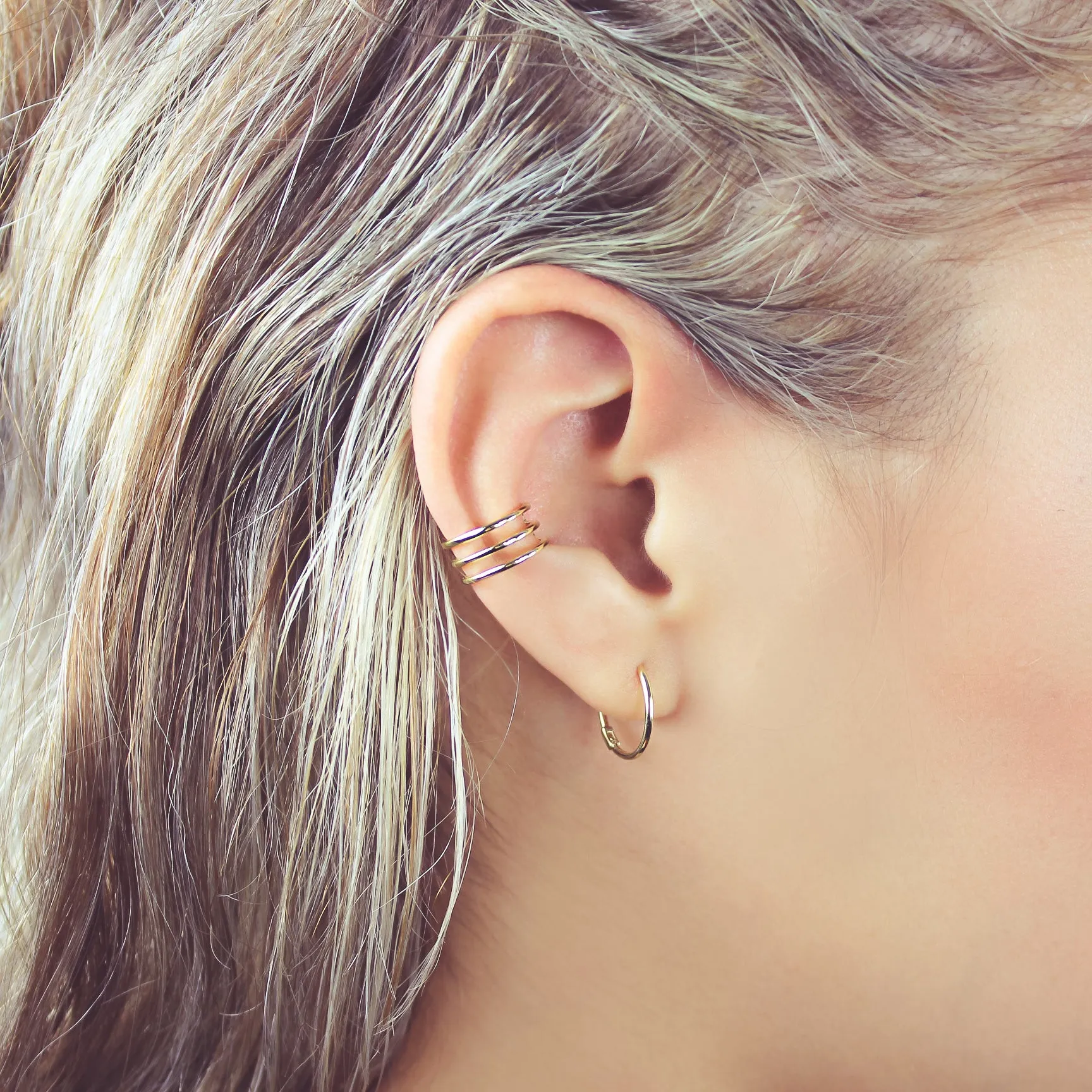 Triple Line Middle Ear Cuff