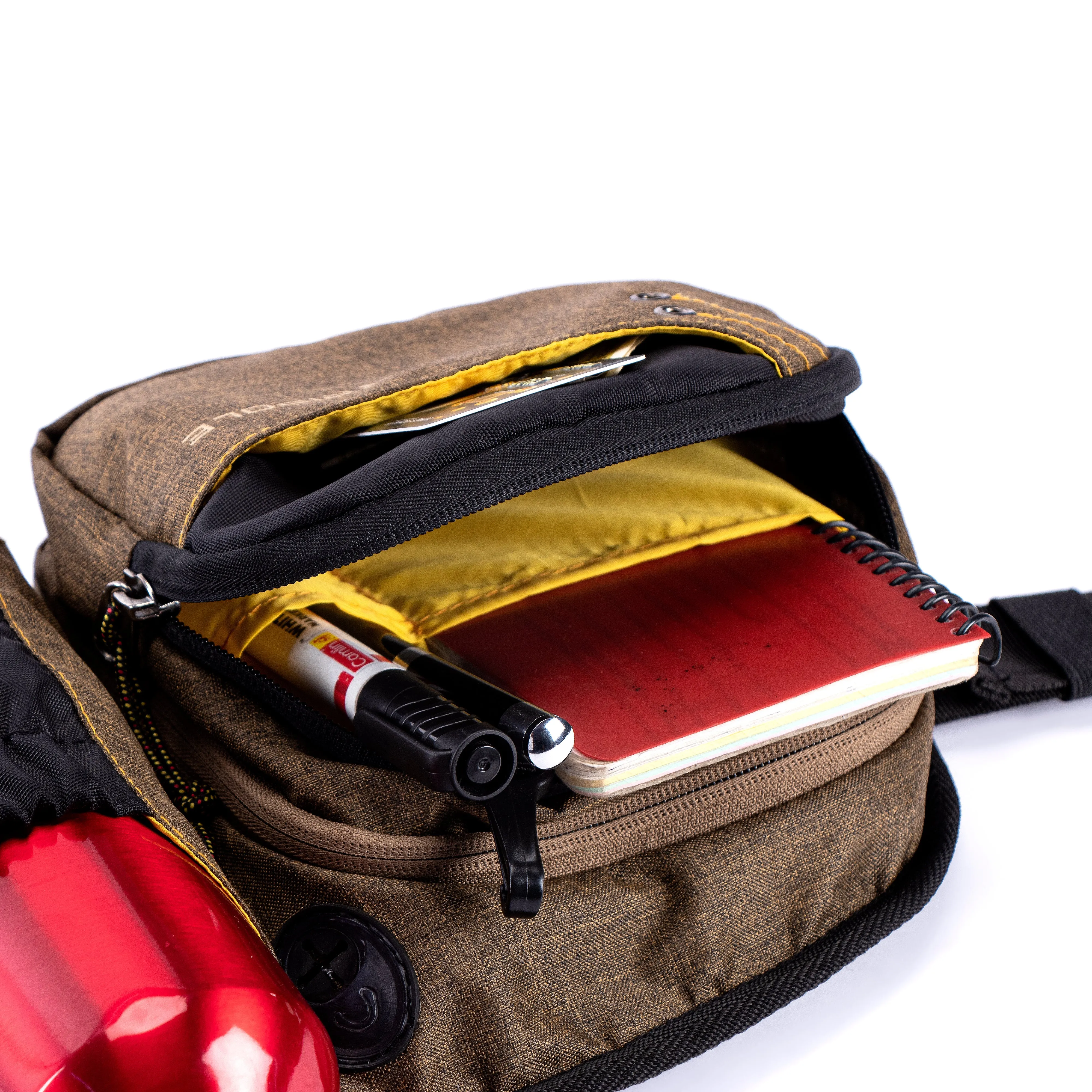 Tripole Hydra Waist Pack with Bottle Holder for Running, Cycling and Daily Use | Brown Melange