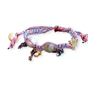 TRIPPY BARBIE PEARL LABRADORITE SILK ROCKER BRACELET