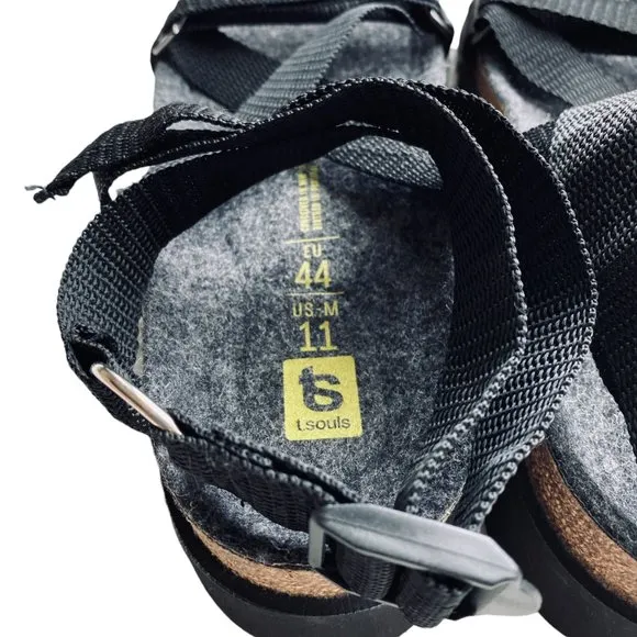 T.Soul Uni'sole Cork Comfort Footbed Lightweight Sustainably Made Sandals Sz 11