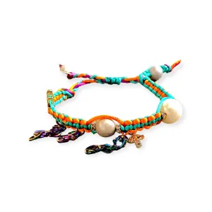 TULUM PSYCHADELLIC SMOKE SILK ROCKER BRACELET