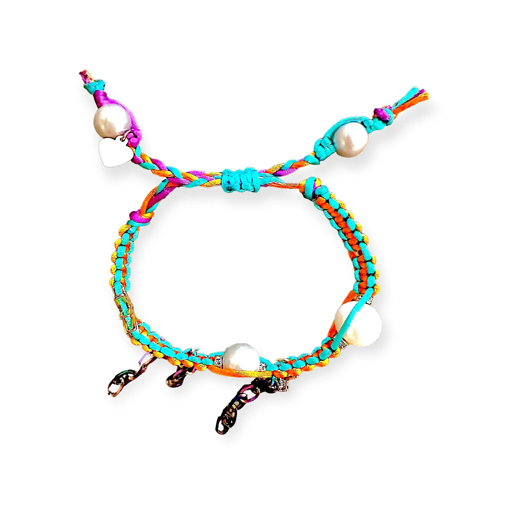 TULUM PSYCHADELLIC SMOKE SILK ROCKER BRACELET