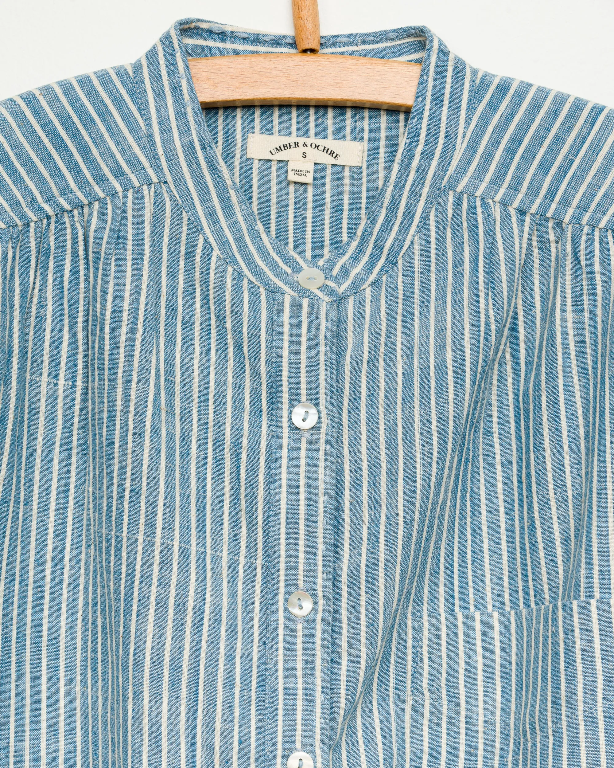 Tunic in Lt Indigo Stripe