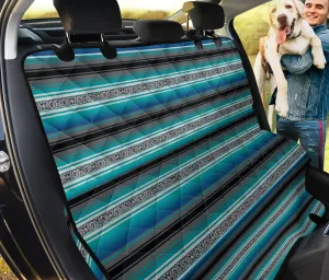Turquoise Mexican Blanket Auto Pet Seat Cover