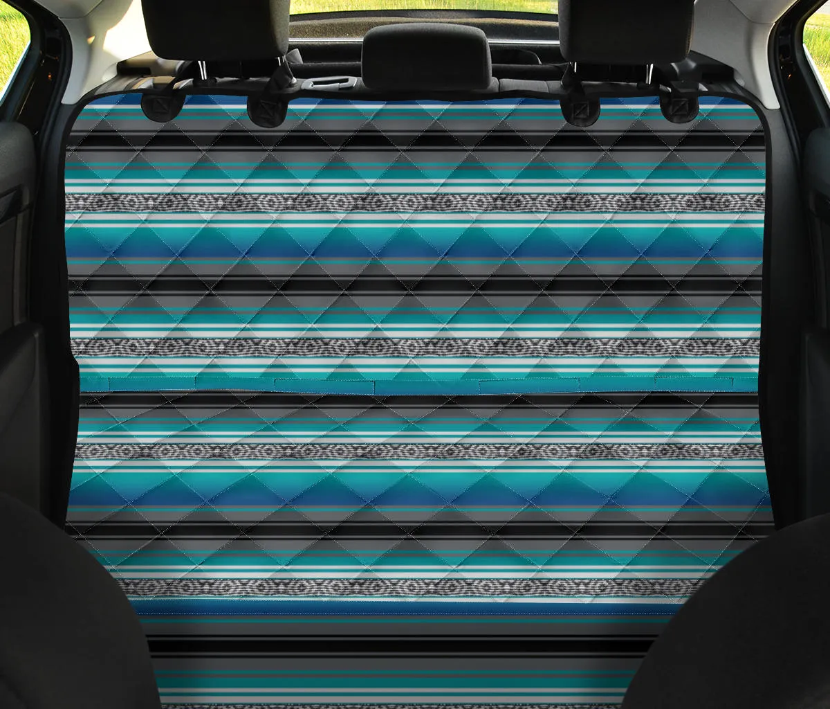 Turquoise Mexican Blanket Auto Pet Seat Cover