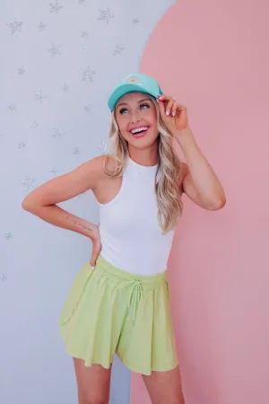 Two In One Active Shorts - Lime