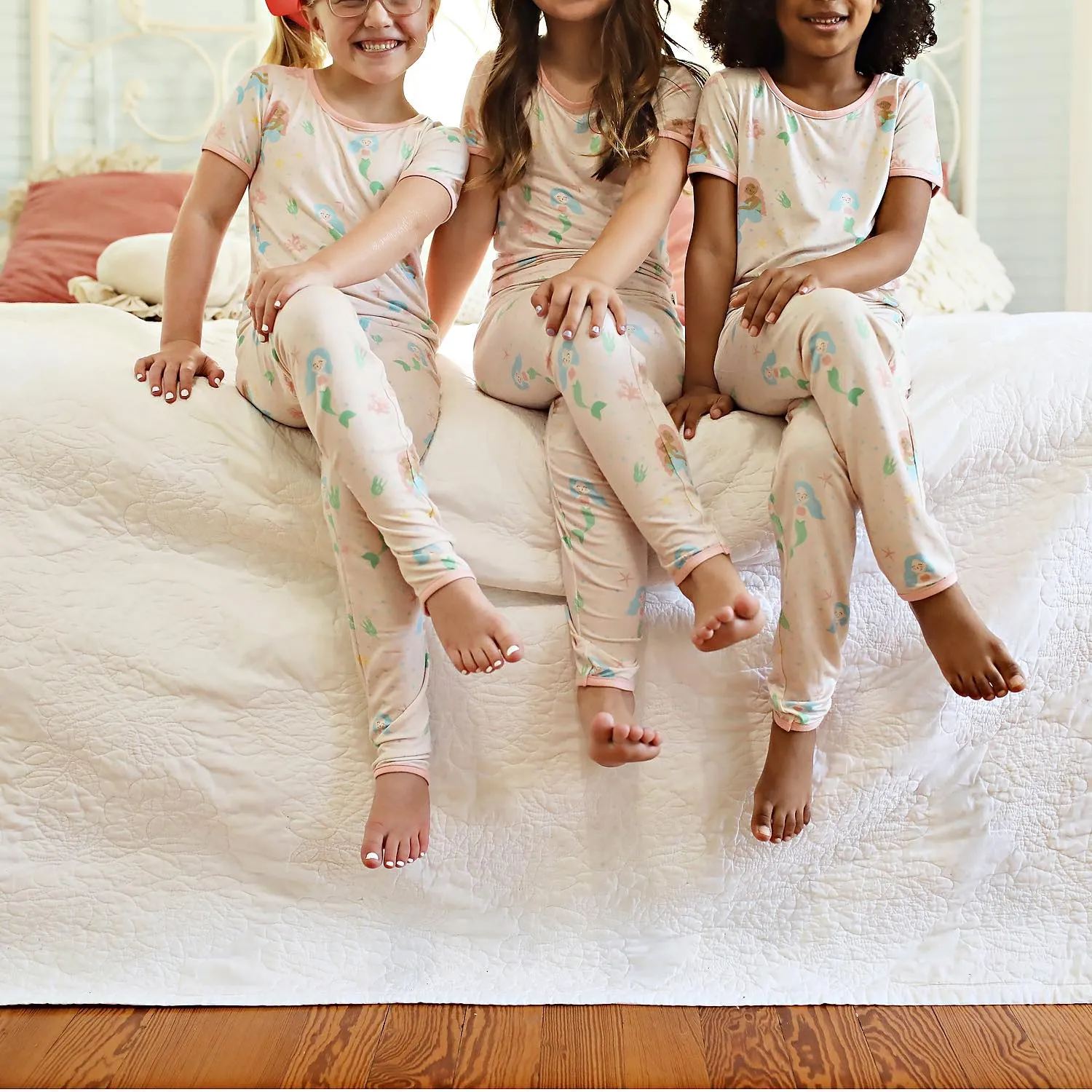 Two Peas Clothing Co Mermaids S/S Pajama Set