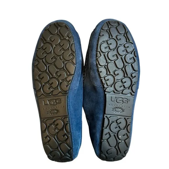 Ugg Ascot Deep Ocean Blue Slippers Size 10 like new condition