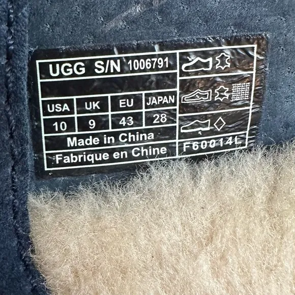 Ugg Ascot Deep Ocean Blue Slippers Size 10 like new condition