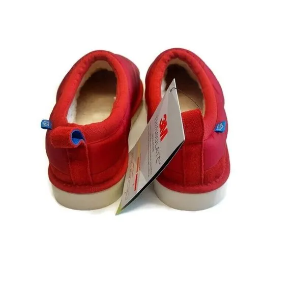 UGG Tasman LTA Puffer Sheepskin Slippers Mens Size 10 Thinsulate 1127735 Red