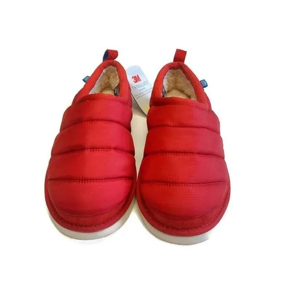 UGG Tasman LTA Puffer Sheepskin Slippers Mens Size 10 Thinsulate 1127735 Red
