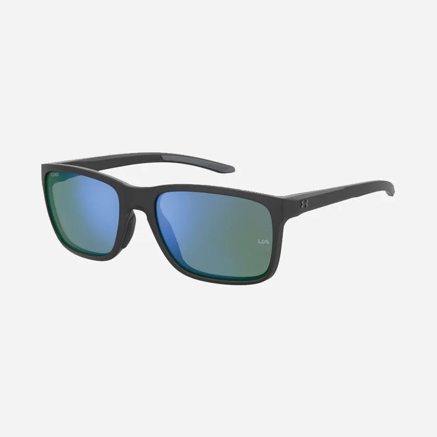 Under Armour UA Hustle Mirror Sunglasses Shiny Black Frame
