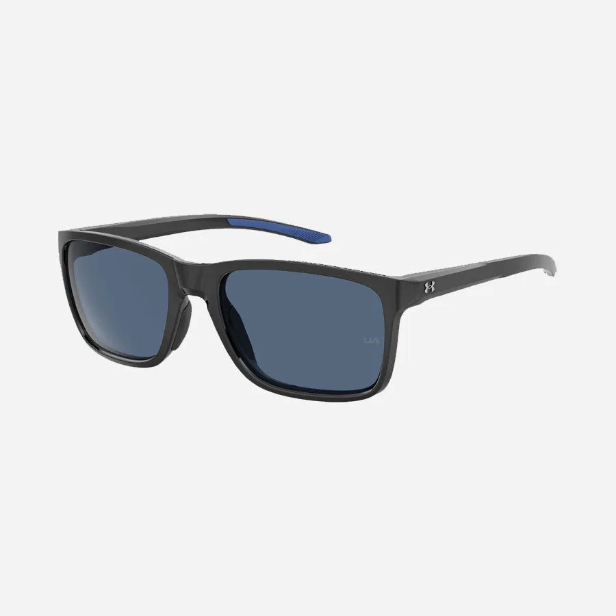 Under Armour UA Hustle Mirror Sunglasses Shiny Black Frame