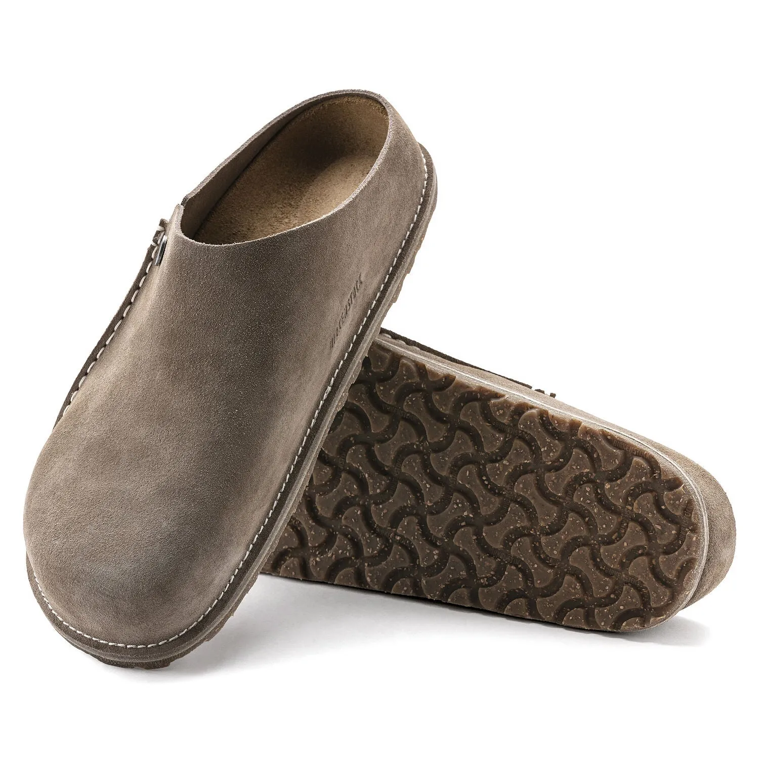 UNISEX BIRKENSTOCK ZERMATT PREMIUM SUEDE CLOG | GRAY TAUPE