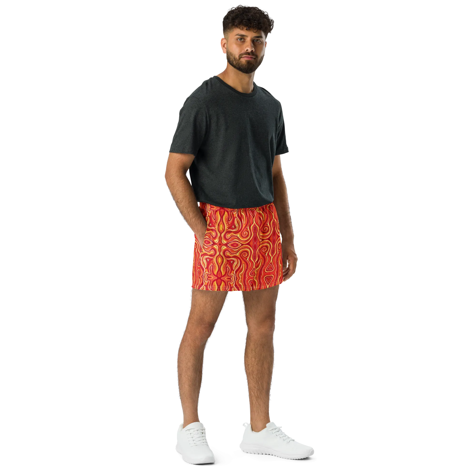 Unisex Running Shorts (Recycled Material)- "Ember" Design