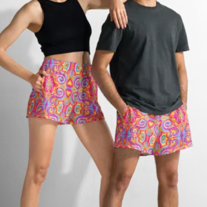 Unisex Running Shorts (Recycled Material)- "Magic Stamps" Design
