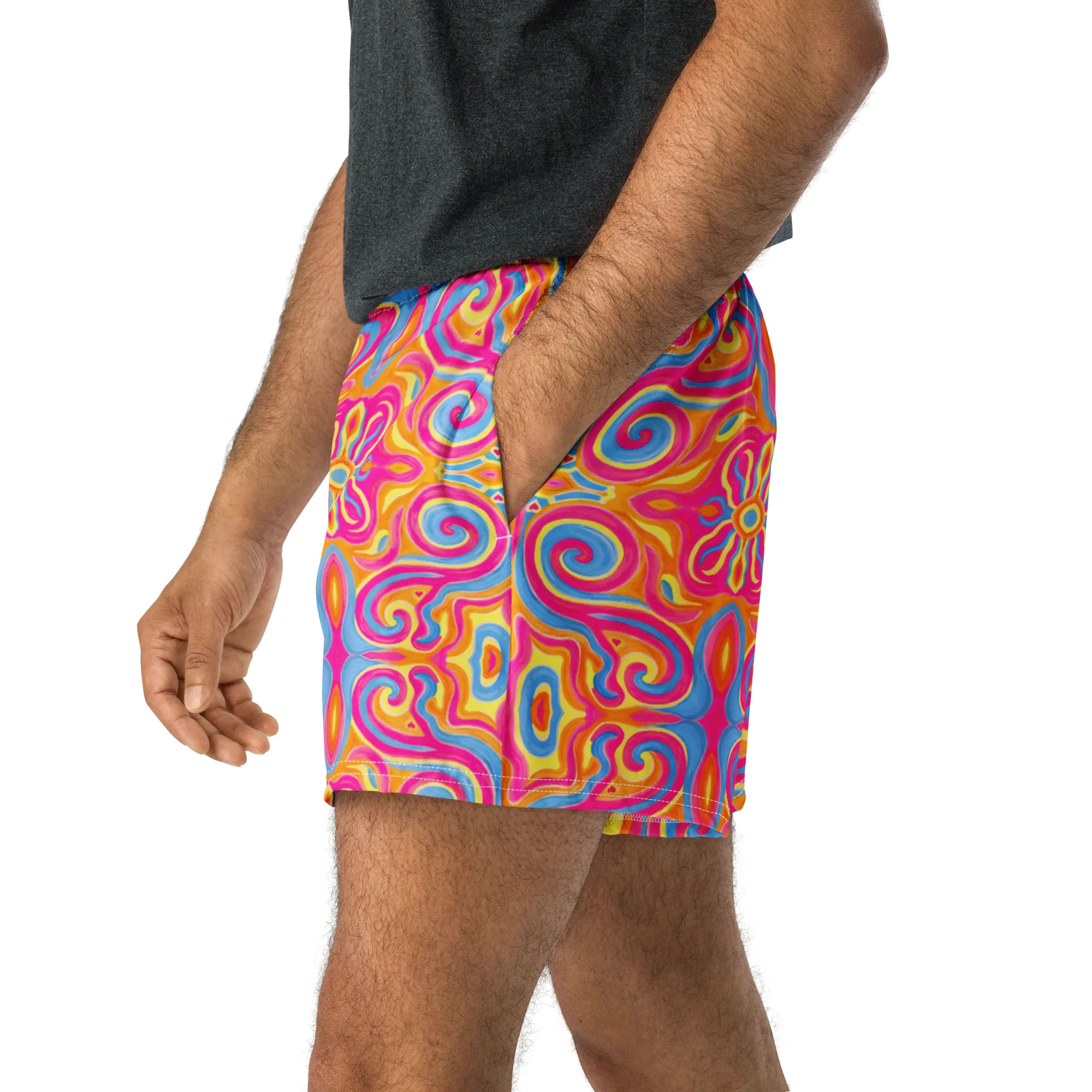 Unisex Running Shorts (Recycled Material)- "Magic Stamps" Design