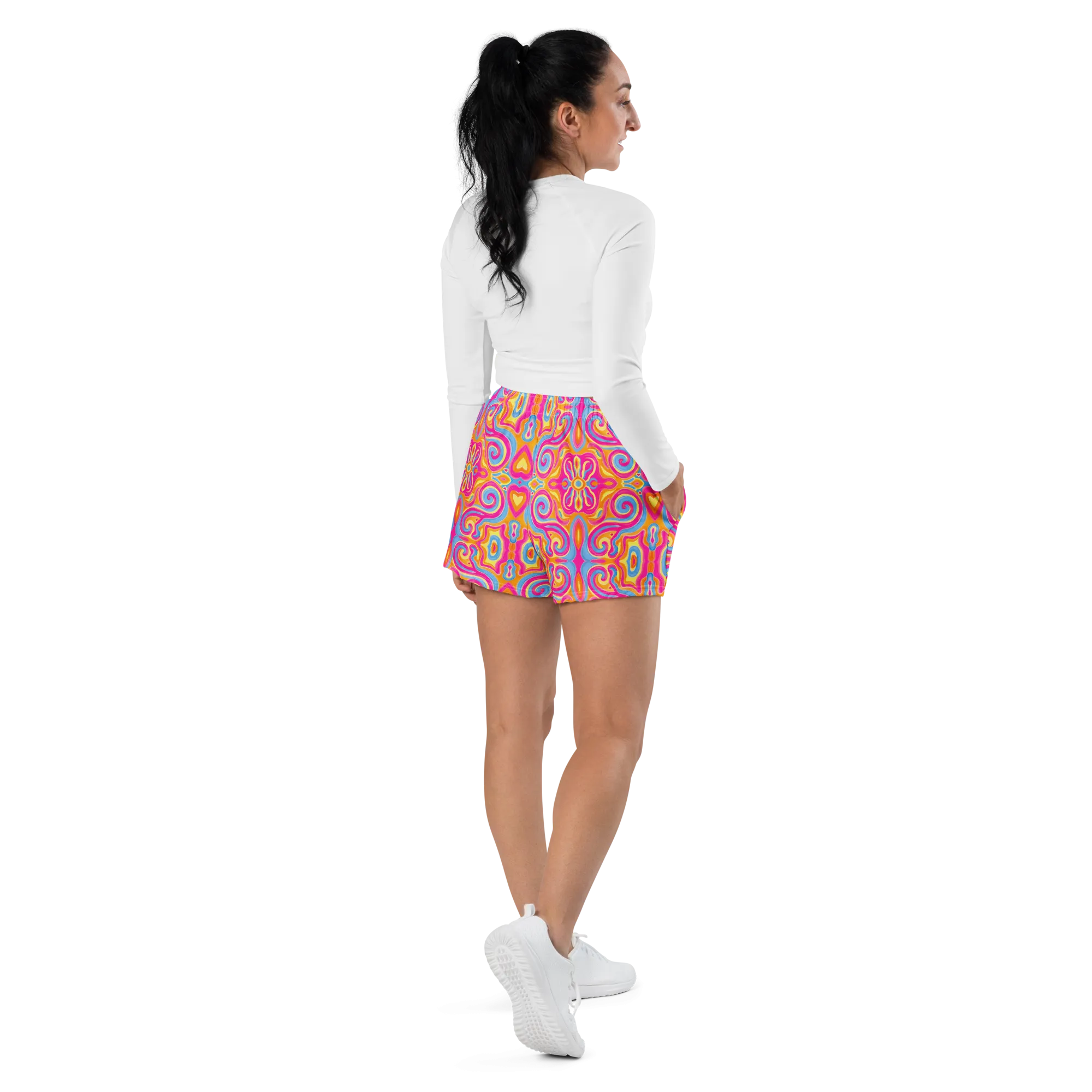 Unisex Running Shorts (Recycled Material)- "Magic Stamps" Design